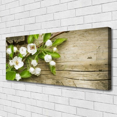 Canvas print Flowers floral white green