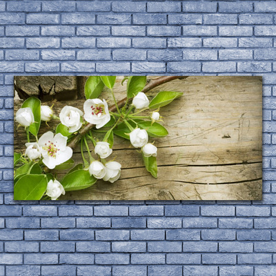 Canvas print Flowers floral white green