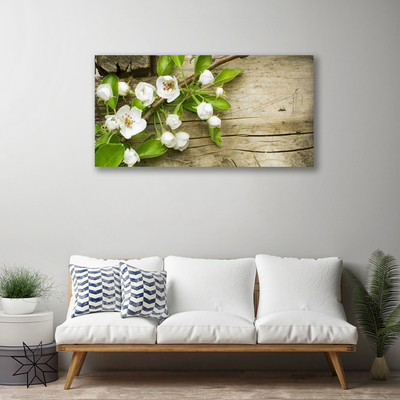 Canvas print Flowers floral white green