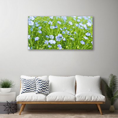 Canvas print Flowers grass nature purple green