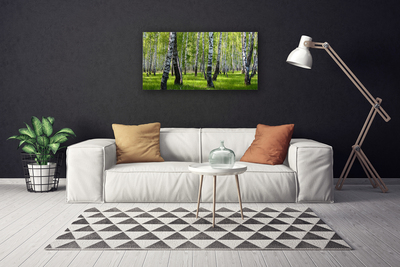 Canvas print Forest nature black white green