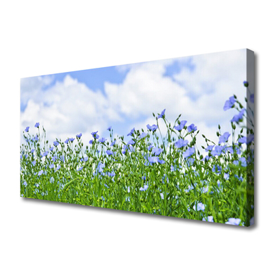 Canvas print Flowers nature purple green