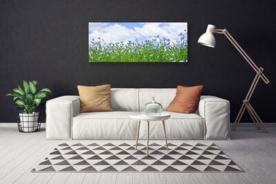 Canvas print Flowers nature purple green