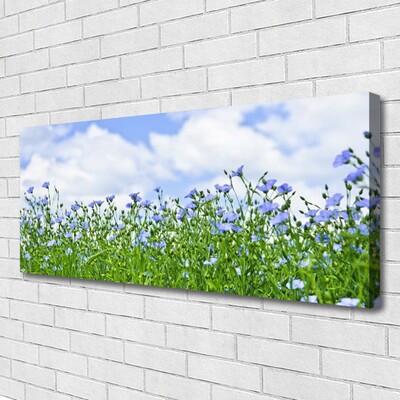 Canvas print Flowers nature purple green