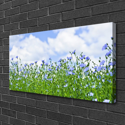 Canvas print Flowers nature purple green