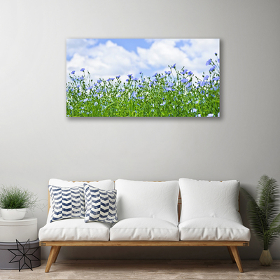 Canvas print Flowers nature purple green