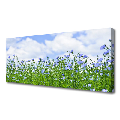 Canvas print Flowers nature purple green