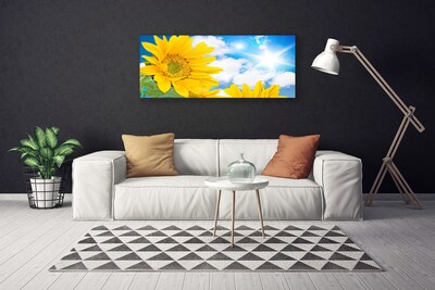 Canvas print Flowers floral yellow