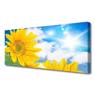 Canvas print Flowers floral yellow