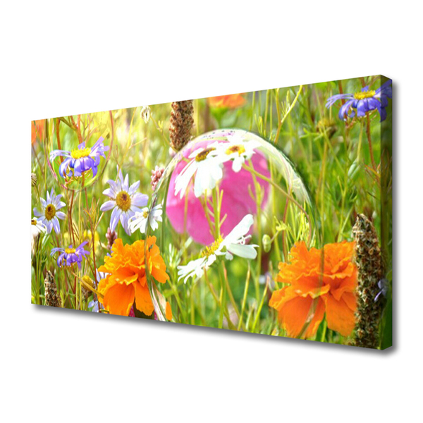 Canvas print Flowers nature multi