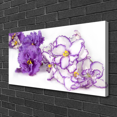 Canvas print Flowers floral purple white