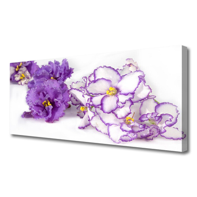 Canvas print Flowers floral purple white