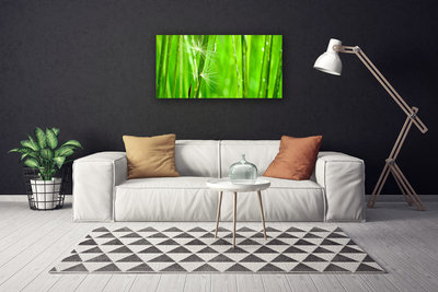 Canvas print Grass floral green