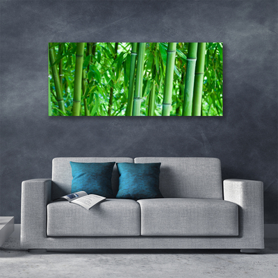 Canvas print Bamboo stalk floral green