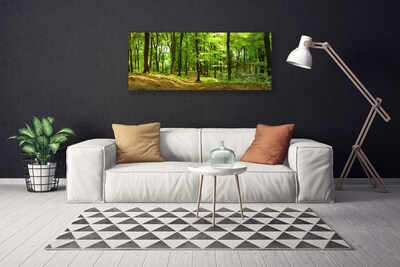 Canvas print Forest nature brown green