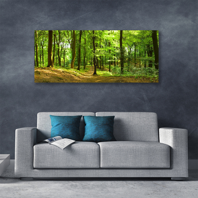 Canvas print Forest nature brown green