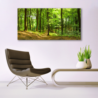 Canvas print Forest nature brown green