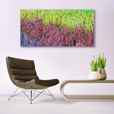 Canvas print Flower floral purple red green