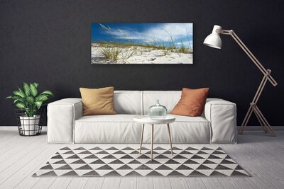 Canvas print Beach landscape brown green