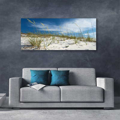 Canvas print Beach landscape brown green