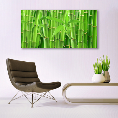 Canvas print Bamboo stalk floral green