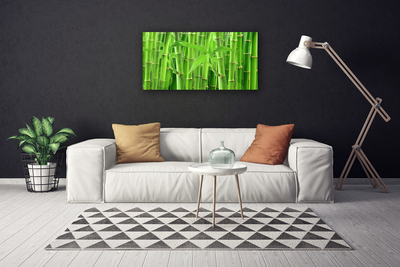 Canvas print Bamboo stalk floral green