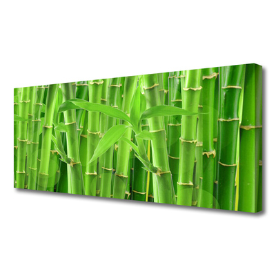 Canvas print Bamboo stalk floral green