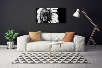 Canvas print Flower floral grey