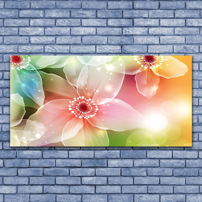 Canvas print Flowers art multi