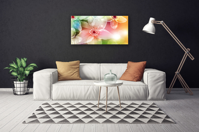 Canvas print Flowers art multi