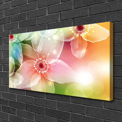 Canvas print Flowers art multi