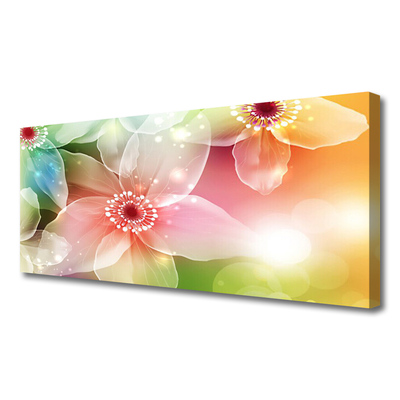 Canvas print Flowers art multi