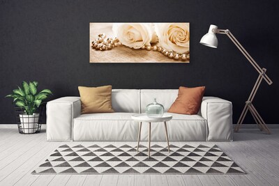 Canvas print Roses floral green