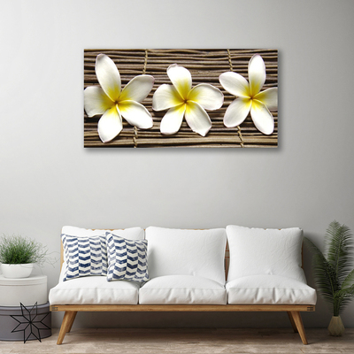 Canvas print Flowers floral white green