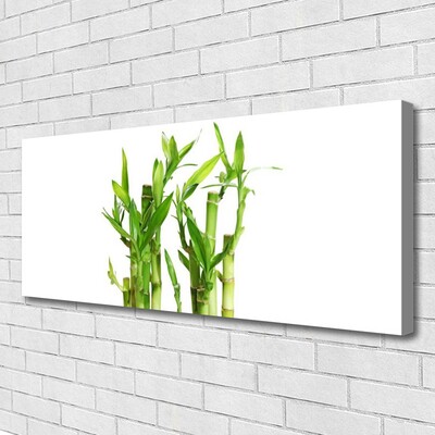 Canvas print Bamboo stalks floral green