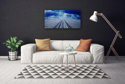 Canvas print Track architecture grey blue