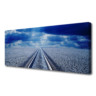 Canvas print Track architecture grey blue