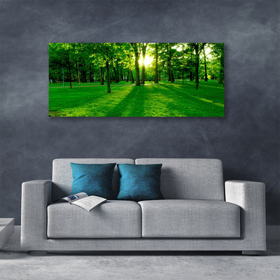 Canvas print Forest nature brown green