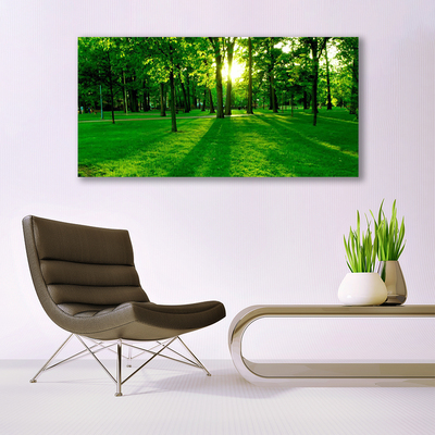 Canvas print Forest nature brown green