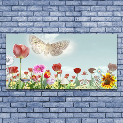 Canvas print Flowers nature multi