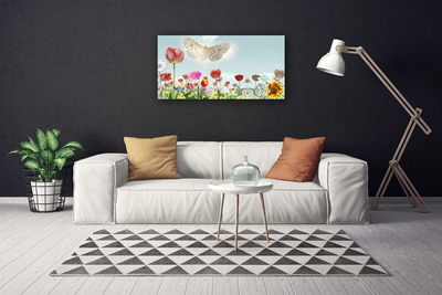 Canvas print Flowers nature multi