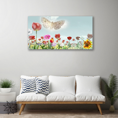 Canvas print Flowers nature multi