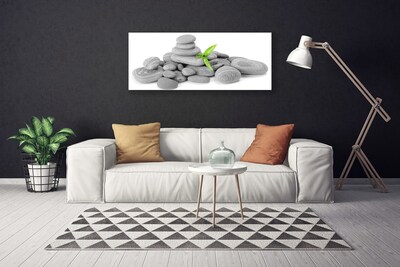 Canvas print Stones art grey