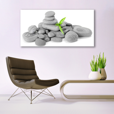 Canvas print Stones art grey