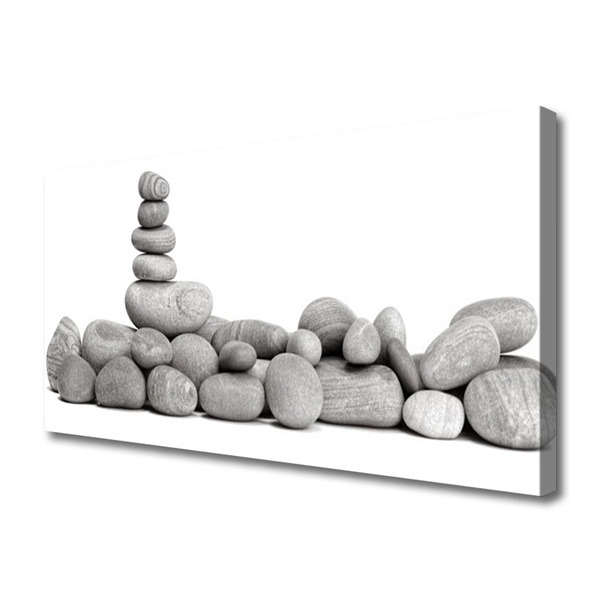 Canvas print Stones art grey