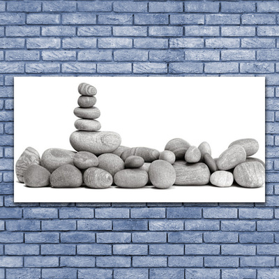 Canvas print Stones art grey