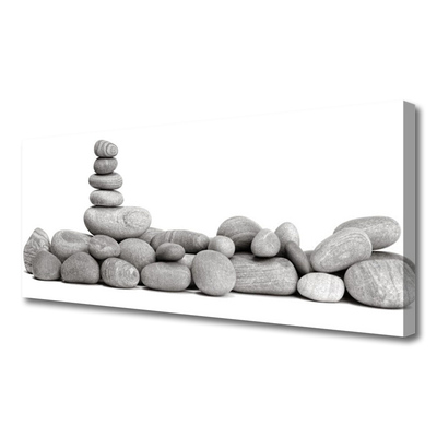 Canvas print Stones art grey