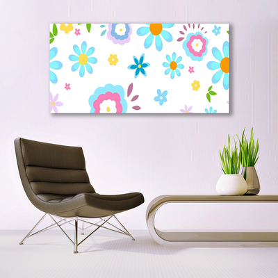 Canvas print Flowers art multi