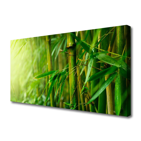 Canvas print Bamboo stalks floral green