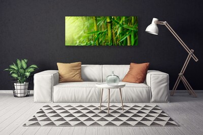 Canvas print Bamboo stalks floral green